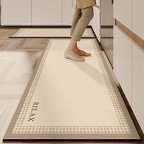Virtuvės grindų kilimėlis Neslystantis Atsparus aliejui Valomas kilimas Oda PVC Vandeniui atsparus kilimas Juoda linija tekstūra Namų dekoravimo kilimėliai 1pc 40x120cm