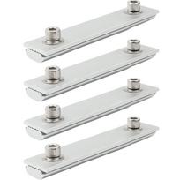 Reliable Aluminum Solar Module Rails Connector with Adjustable Clamp for Secure Photovoltaic Panel Rail Mounting white
