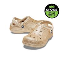 Crocs Kids Baya Lined GliTTer Clog T wT WINTER WHITE(Z11S)/C8 beige