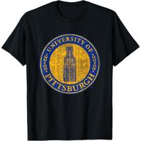 Pittsburgh Panthers Distressed Crest Officially Licensed T-Shirt XXXXXL įvairiaspalvis