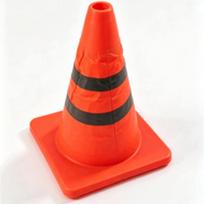 Sulankstomas kelio kūgis, atšvaitinis įspėjamasis stulpelis, skirtas automobilių stovėjimo aikštelėms, 45 cm