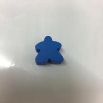14Pcs Wooden Humanoid Meeples Pawn Chess Pieces 14 Colors Standard Size 16Mm For Meeple Carcassonne Board Game Accessories mėlyna