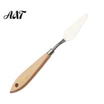 Palette Knife for Acrylics Oil Painting Scraper, Stainless Steel Knives with Wood Handle Professional Mixing Scraping And Layering Acrylic J beige
