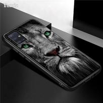King Tiger Lion dėklas, skirtas Samsung Galaxy S21 Ultra A51 A71 A52 A72 5G S20 FE A50 A70 A41 A31 A30 A21s TPU Black Phone Coque Samsung S21ultra
