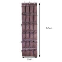 Wall Hanging Shoe Storage Organizer Bag Shoes Rack Over The Door Fabric Cabinet Closet Organizer For Shoes Clothes Storage Bag gray