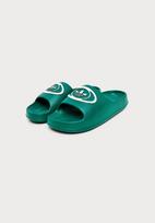 ADIDAS ORIGINALS Šlepetės 'Adilette 00s' tamsiai žalia / balta