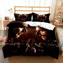 The Walking Dead Bedding Sets Exquisite Bed Supplies Set Horror Tv Anime Bed Comforter Set Bedding Set Birthday Gift EU Single(135*200cm)3pcs white