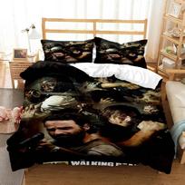 The Walking Dead Bedding Sets Exquisite Bed Supplies Set Horror Tv Anime Bed Comforter Set Bedding Set Birthday Gift 150*200cm 3pcs