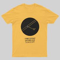 Pale Blue Dot Mote of Dust Space & Astronomy Geeky T-Shirt L yellow