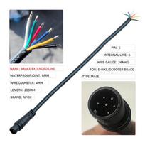 2/3/4/5/6 kontaktų ilginamasis laidas Elektrinio dviračio dalys Ilginamasis kabelis 6 Pin Male black