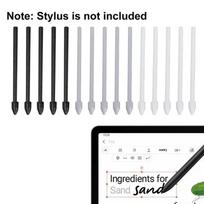 Samsung Note10 & Note20 Stylus antgalio pakeitimas S-Pen, S7, S10 Stylus 5 White Tips + 1 Clip