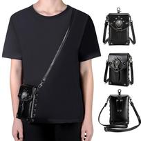 Steampunk Women's Single-shoulder Bag, Heavy Industry Retro Dumpling Bag, Women's Versatile Underarm Loose Change Mobile Phone Bag white