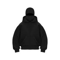 Best-Selling Unisex Double Hood Zip-Up Sweatshirt Jacket for Spring, Autumn, and Winter XXXL black