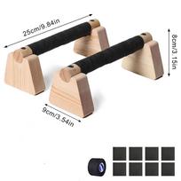 Up Bar Push For Wooden Home Workout Parallettes Barspushup Stand Exercise Equipment Handstand Blocks For Men And Women Matches the image,25cm