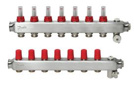 Grindinio šildymo kolektorius DANFOSS SSM-7F, 1", reguliuojamas, plieninis, 088U0757