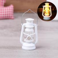 6 cm mini LED retro šviečiantis ponio žibintas, imituojantis žvakės šviesą, naktinė lemputė, lėlių namelio miniatiūrinė žibalinė lempa, namų dekoras, žaislas