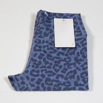 Moterų aukštu juosmeniu su leopardo raštu jogos ir fitneso tamprės L (110-120 lbs) blue