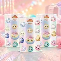 10Pcs Dumpling Theme Party Favor Bags With Handle Plastic Gift Candy Bag For Baby Shower Kids Birthday Party Supplies 10pcs white