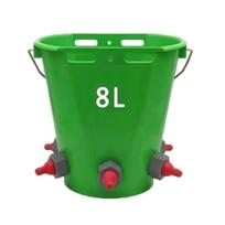 Hanging Calf Feeder Pail Sturdy Feeding with Nipples Secure green