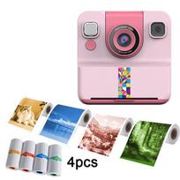 Digital Children Camera For Photography Mini Printer Portable Thermal Instant Print Photo Kids Camera 2.4inch HD Video Toy Gifts rožinė