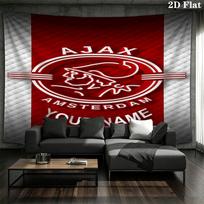 Afc Ajax Crest Custom Name Wall Tapestry Aesthetic Wall Hanging Printed Fabric Blanket Decorative Tapestries For Bedroom Living Room Home Decor 150cm x 200cm