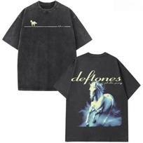 Deftones White Pony Vintage Washed Oversized T Shirt Men Women Retro 90s Rock Ba 3XL white