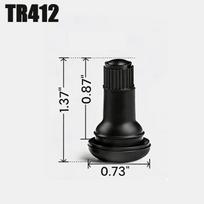 With Dust Cover Car Tubeless Tire Valve 4/8/24PCS Tire Valve Stem TR412/TR413/TR414/TR415 Black Rubber Snap on Tire Valve Stem black