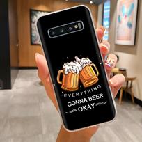 Telefono dėklas Samsung Galaxy S10 Plus dėklas Fundas dėklai Samsung Galaxy S10 S 10+ S10E minkštas TPU silikoninis buferis dangtelis Coque For Galaxy S10E brown
