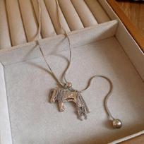 Stainless steel Korean ins style pony pendant necklace sweater chain fashionable personality versatile item jewelry