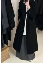 2025 Autumn Hot Selling Double-Sided Wool Coat: Elegant Long Women's Jacket for Winter Commuting Small black