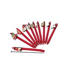 Hot-selling Christmas Red Ballpoint Pen, Retractable Gel Pen Creative Student Office Supplies brown