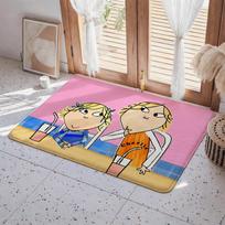 C Charlie and Lola anime Floor Mat Eco  Flannel Doormat Non Slip Odorless Indoor Floor Rug Soft Short Plush Home Mat 50x80cm