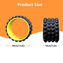 Premium Foam Yoga Massage Roller Yoga Wheel Back Stretcher Back Massager for Back Pain Relief Gym Home Fitness Equipment