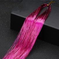 200 sruogų holografinių blizgučių plaukų blizgučių priauginimai žvilga 90 cm moterys hipės pink