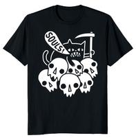 Cat Got Your Soul Cute Unisex T-shirt L black