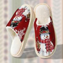 Men's Christmas Snowman Cotton Slippers - Hot Selling Exclusive Design EU 40-41 beige