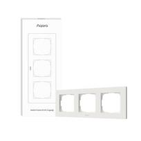 Aqara Switch Frame H2 EU, 3 vietų, baltas - Jungiklio rėmelis