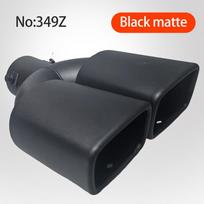 Nerūdijančio plieno dvigubas išmetimo vamzdis 5,2–5,8 cm kvadratiniams išmetimo antgaliams black