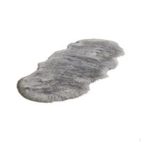 Plush Faux Rug, Irregular Shaggy Bedside Carpet, Nordic Design, Bedroom Décor White 150*70cm Light Grey 120*60cm