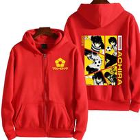 Latest Blue Lock 3D print Fenglelang men's zip-up hoodie unisex spring sweatshirt XL red