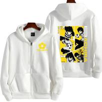 Latest Blue Lock 3D print Fenglelang men's zip-up hoodie unisex spring sweatshirt S white