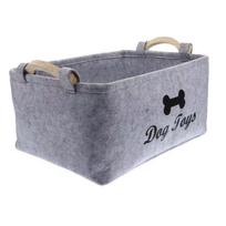 Felt Pet Toy Box Dog Toy Box Storage Basket Box - Perfect for Organizing Pets 5