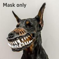Halloween Dog Muzzle Latex Scary Beast Mouth Mask Movable Teeth Pet Cosplay Costume Muzzle For Dogs Party Dress Up Accessories 1 Without Blood S