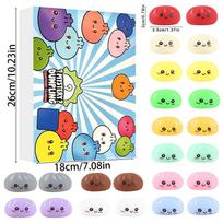 Mystery Dumpling Squishies Countdown Calendar 24 PCS Random Unknown Dumpling Squishies Stress Relief Sensory Fidget Collectible S&24pcs blue