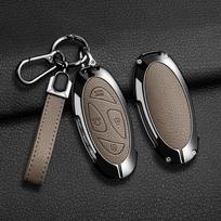 5 7 Buttons Zinc Alloy Car Key Case Cover Fob Skin Holder Shell For Hyundai Kona Ev Grandeur GN7 IONIQ 6 2023 2024 Remote Style 2 Grey gray