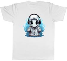 Ghost Soul Dj Unisex T-shirt Headphones Music Deejay Tee Gift XXXL gray