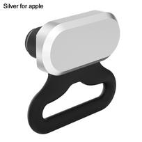 Portable Aluminum Alloy Anti Lost Dust Plug Universal Dustproof Plug Chargering Port Cover for iPhone/Samsung/Google