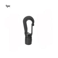1/5/10pcs Plastic Elastic Rope Hooks Black Outdoor Camp Kayak Boat Hooks  Climbing Accessories 1pc