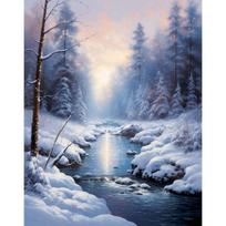 GATYZTORY Acrylic Painting By Numbers Snow House Coloring On Numbers For Adults Diy Gift Picture Paint Home Decors Paint Kit Sno 30x20cm no frame