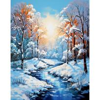 GATYZTORY Acrylic Painting By Numbers Snow House Coloring On Numbers For Adults Diy Gift Picture Paint Home Decors Paint Kit Sno 30x20cm no frame